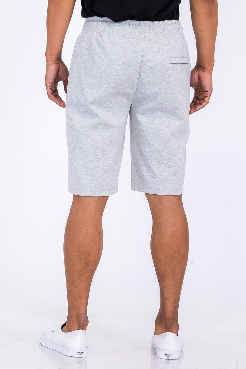 HEATHERED COTTON SHORTS